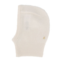 Bonpoint Gorro de tricô com bordado de cereja - Branco