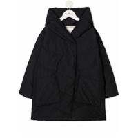 Bonpoint Jaqueta matelassê longa com capuz - Azul