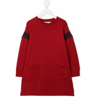 Bonpoint Vestido de moletom mangas longas - Vermelho