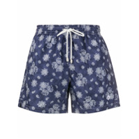 Borrelli Sunga com estampa floral e paisley - Azul