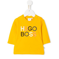 Boss Kids Blusa com estampa de logo - Amarelo