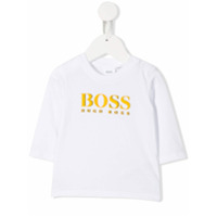 Boss Kids Blusa com estampa de logo - Branco
