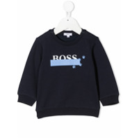 Boss Kids Blusa mangas longas com logo - Azul