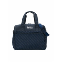 Boss Kids Bolsa maternidade com estampa de logo - Azul