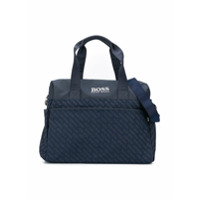 Boss Kids Bolsa maternidade com estampa de logo - Azul