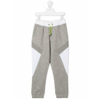 Boss Kids Calça esportiva color block - Cinza