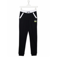 Boss Kids Calça esportiva com acabamento contrastante - Azul
