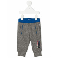 Boss Kids Calça esportiva com estampa de logo - Cinza