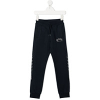 Boss Kids Calça esportiva com logo bordado - Azul