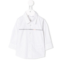 Boss Kids Camisa mangas longas com estampa de logo - Branco