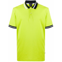 Boss Kids Camisa polo com acabamento de listras - Verde