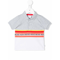 Boss Kids Camisa polo com estampa de logo - Branco