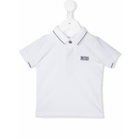 Boss Kids Camisa polo com logo bordado - Branco