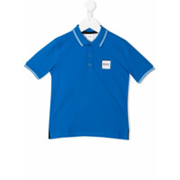 Boss Kids Camisa polo com patch de logo - Azul