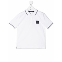 Boss Kids Camisa polo com patch de logo - Branco
