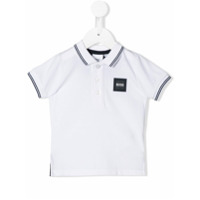 Boss Kids Camisa polo com patch de logo - Branco