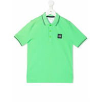 Boss Kids Camisa polo com patch de logo - Verde