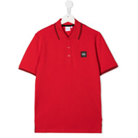 Boss Kids Camisa polo com patch de logo - Vermelho