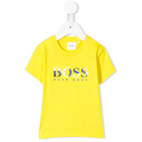 Boss Kids Camiseta com estampa de logo - Amarelo