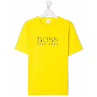 Boss Kids Camiseta com estampa de logo - Amarelo