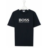 Boss Kids Camiseta com estampa de logo - Azul