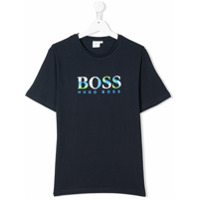 Boss Kids Camiseta com estampa de logo - Azul