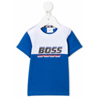 Boss Kids Camiseta com estampa de logo - Azul