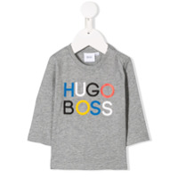 Boss Kids Camiseta com estampa de logo - Cinza