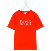 Boss Kids Camiseta com estampa de logo - Laranja