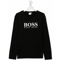 Boss Kids Camiseta com estampa de logo - Preto