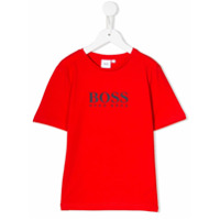 Boss Kids Camiseta com estampa de logo - Vermelho