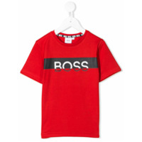 Boss Kids Camiseta com estampa de logo - Vermelho