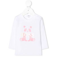 Boss Kids Camiseta com estampa de panda - Branco