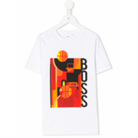 Boss Kids Camiseta com estampa gráfica - Branco