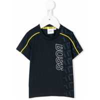 Boss Kids Camiseta com logo contrastante - Azul