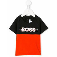 Boss Kids Camiseta com logo contrastante - Vermelho