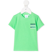 Boss Kids Camiseta de algodão com estampa de logo - Verde