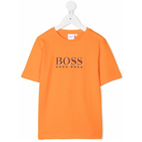 Boss Kids Camiseta mangas curtas com estampa de logo - Laranja