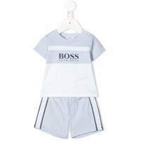 Boss Kids Conjunto esportivo mangas curtas com logo - Azul
