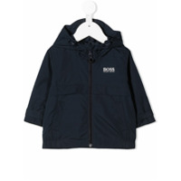 Boss Kids Jaqueta com capuz e estampa de logo - Azul