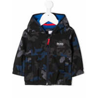 Boss Kids Jaqueta com estampa camuflada - Preto