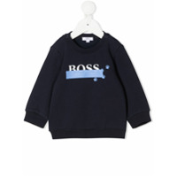 Boss Kids Moletom com estampa de logo - Azul