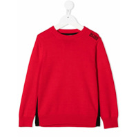 Boss Kids Suéter com logo bordado - Vermelho