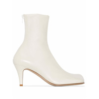 Bottega Veneta Ankle boot com bico quadrado e salto 70mm - Neutro