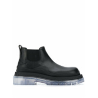 Bottega Veneta Ankle boot com detalhe transparente - Preto