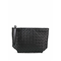 Bottega Veneta Carteira com zíper e trama Intrecciato - Preto