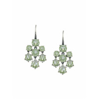 Bottega Veneta chandelier cubic earrings - Prateado