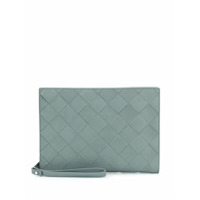 Bottega Veneta Clutch com padronagem trançada - Cinza