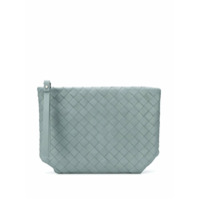 Bottega Veneta Clutch com padronagem trançada - Cinza