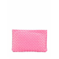 Bottega Veneta Clutch com trama Intrecciato - Rosa